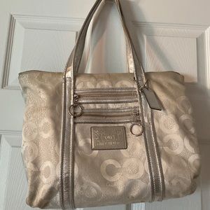 Coach authentic bag. Poor condition. Stains dust bag included